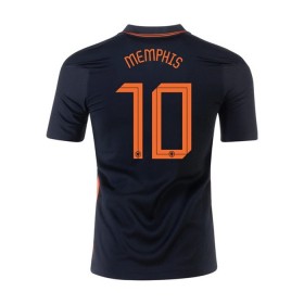 Camisolas de futebol Holanda MEMPHIS 10 Equipamento Alternativa Euro 2020 Manga Curta